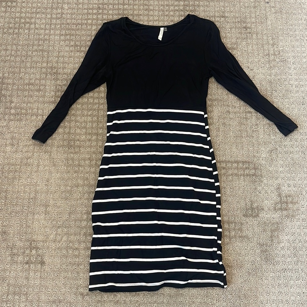 Black and White Bodycon Dress